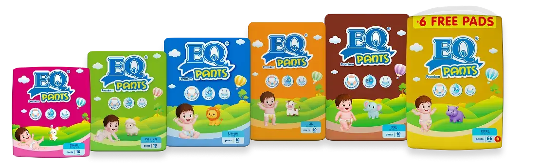 EQ toddler diaper products
