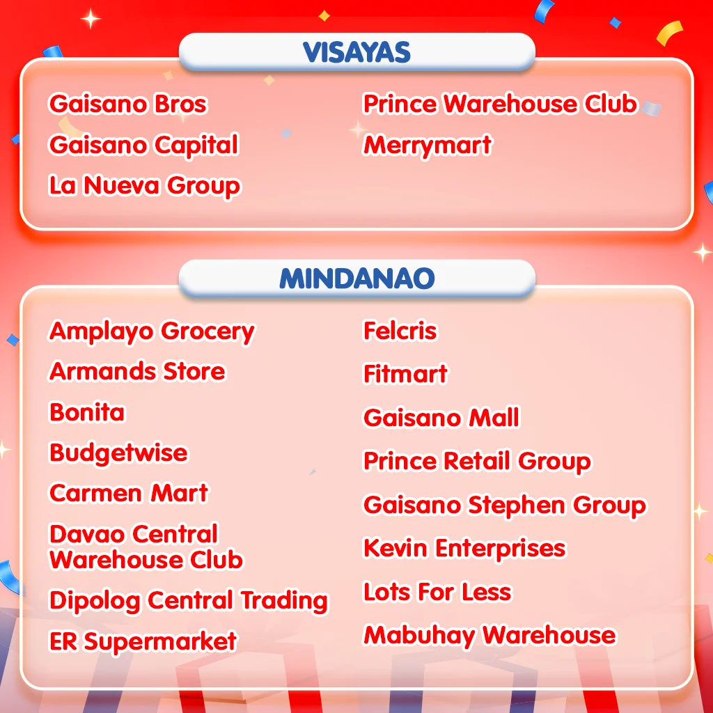EQtinue raffle promo participating outlets in Visayas and Mindanao