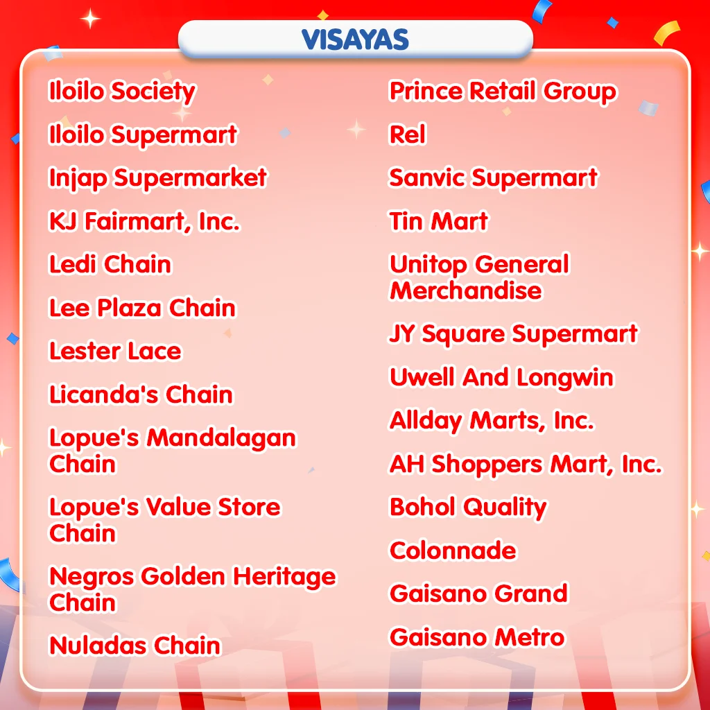 EQtinue raffle promo participating outlets in Visayas