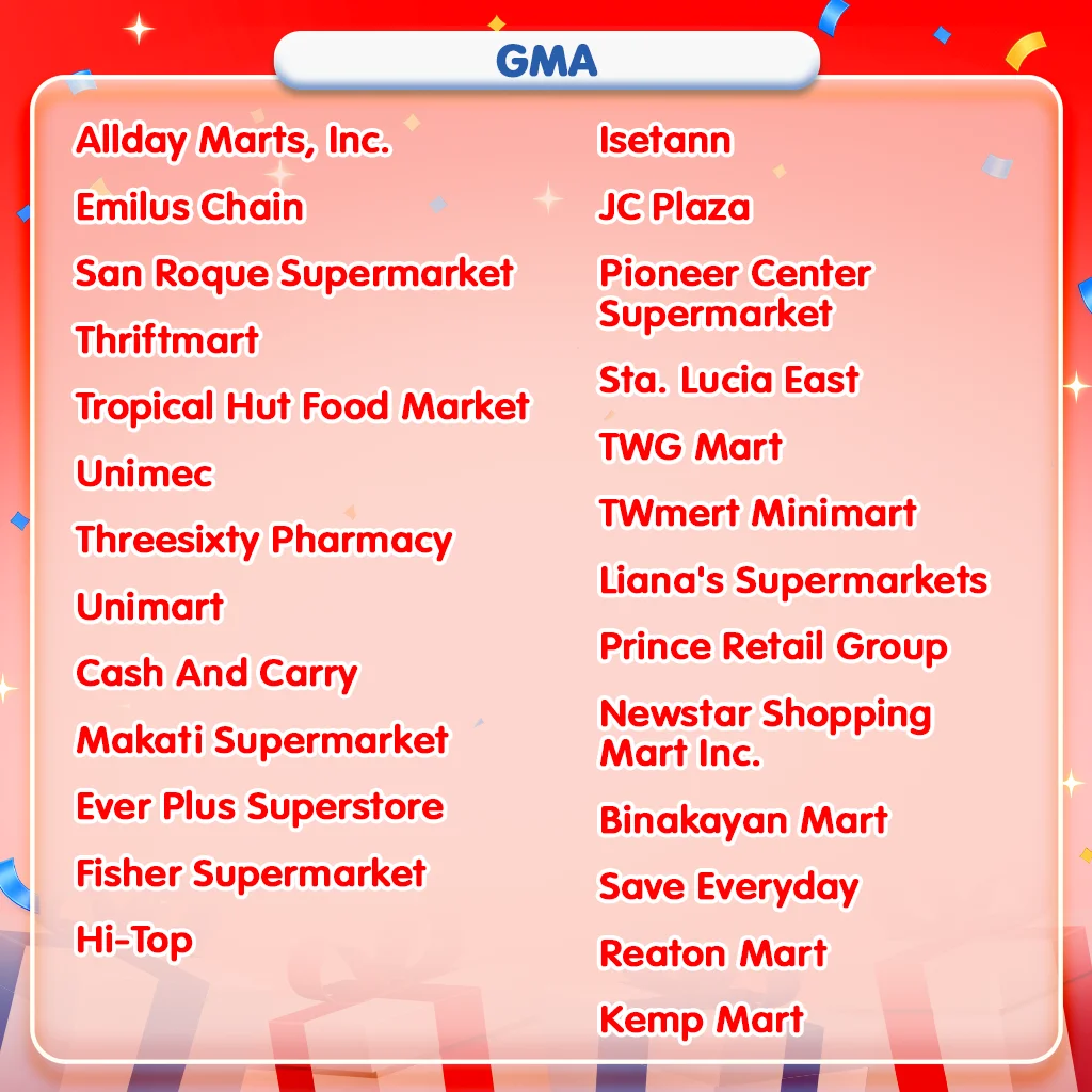 EQtinue raffle promo participating outlets in GMA