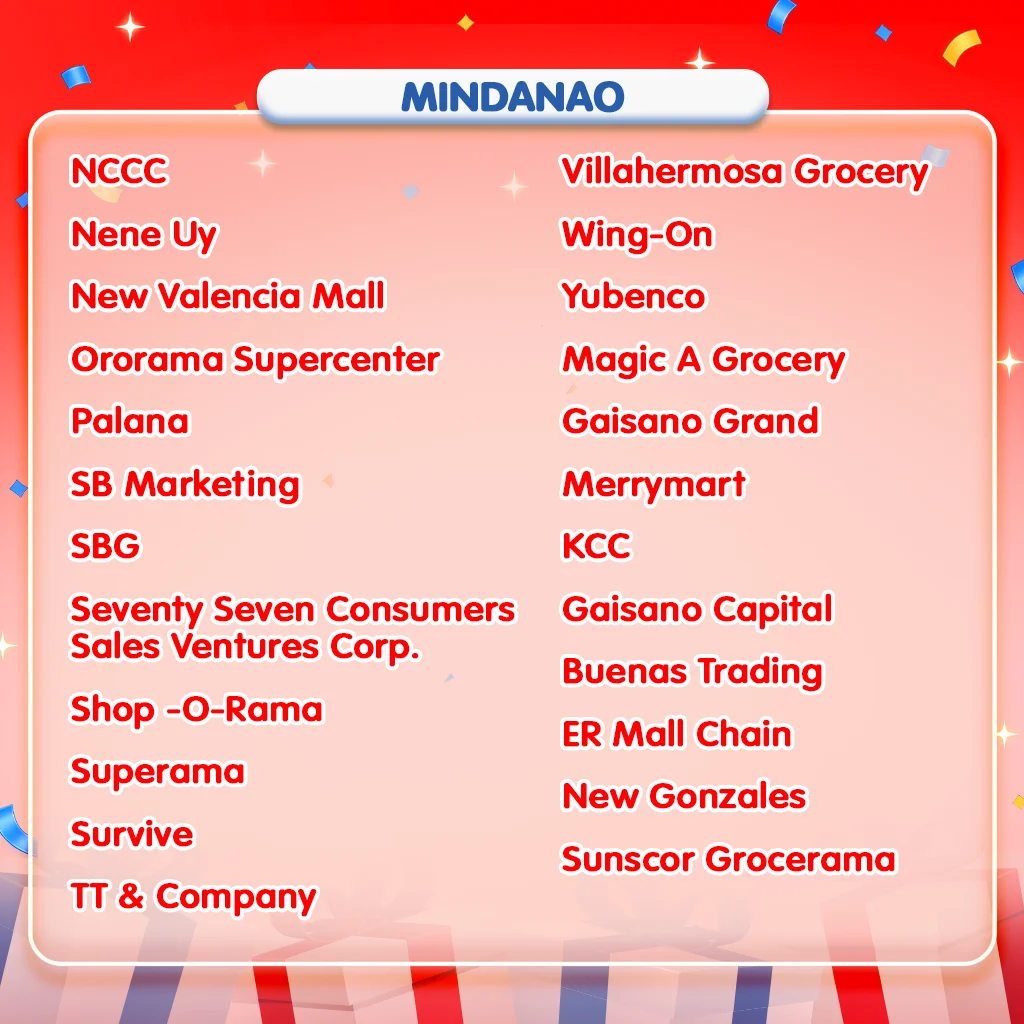 EQtinue raffle promo participating outlets in Mindanao