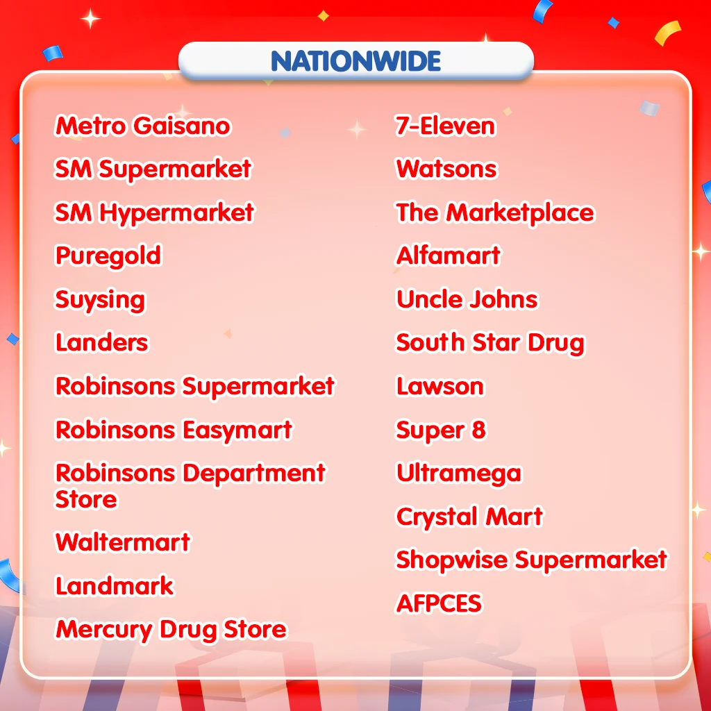 EQtinue raffle promo participating supermarkets and drugstores nationwide